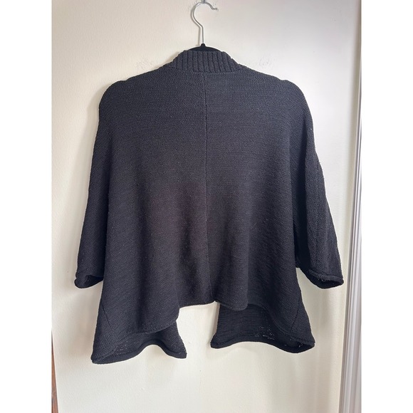 Anthropologie AKEMI + KIN Black Open Front Kimono Cardigan Sweater - Picture 3 of 4